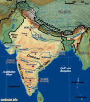 Indien Landkarte